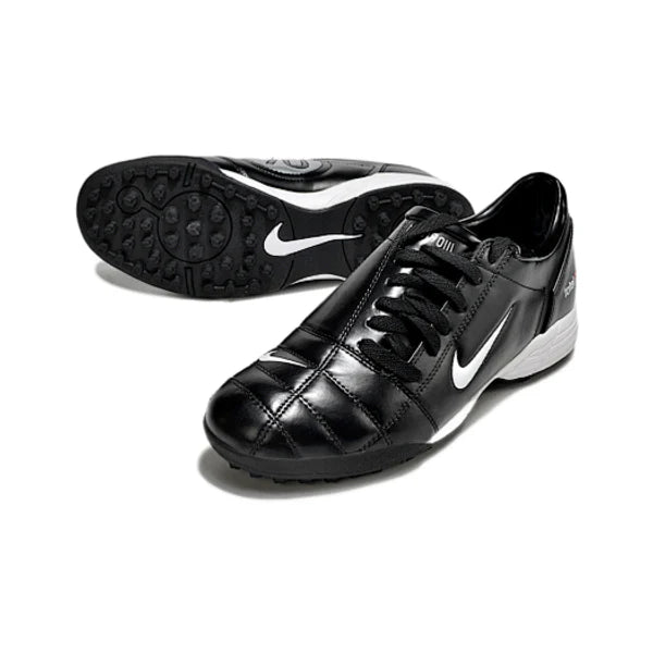 Nike Total 90 III Kids Turf TF Football Boot Black and Silver