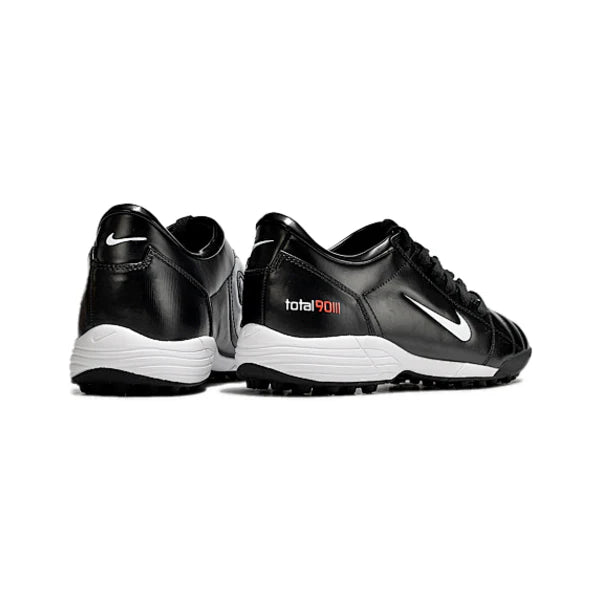 Nike Total 90 III Kids Turf TF Football Boot Black and Silver