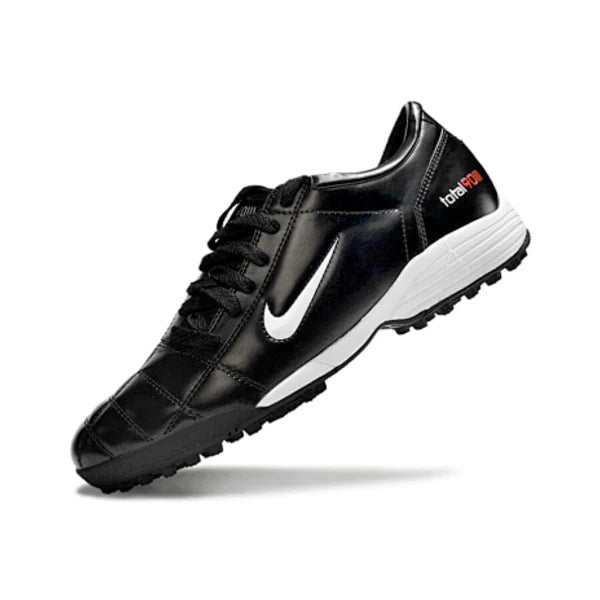 Nike Total 90 III Kids Turf TF Football Boot Black and Silver