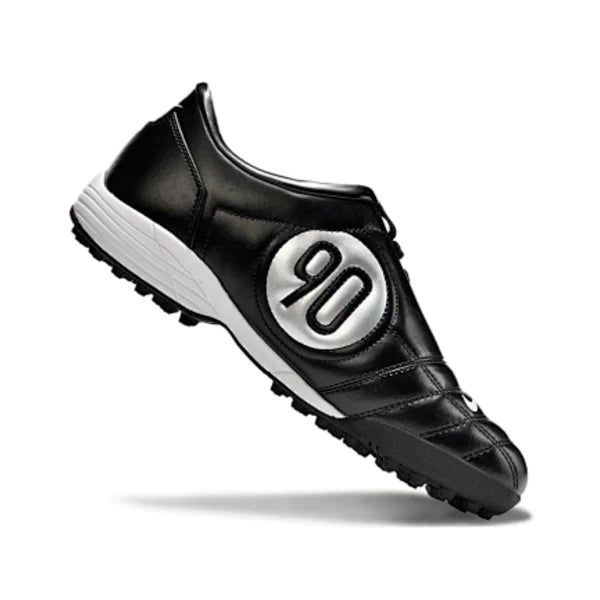 Nike Total 90 III Kids Turf TF Football Boot Black and Silver