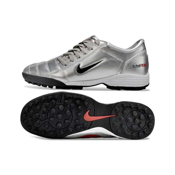 Nike Total 90 III Kids Turf TF Football Boot Silver