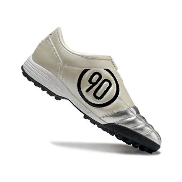 Nike Total 90 III Kids Turf TF Football Boot Silver and Gray