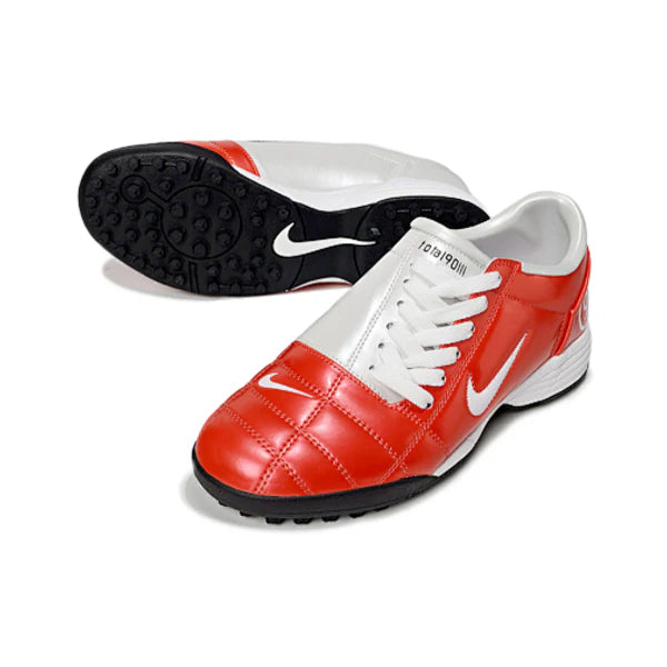 Nike Total 90 III Kids Turf TF Football Boot White and Red