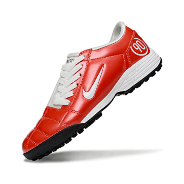 Nike Total 90 III Kids Turf TF Football Boot White and Red