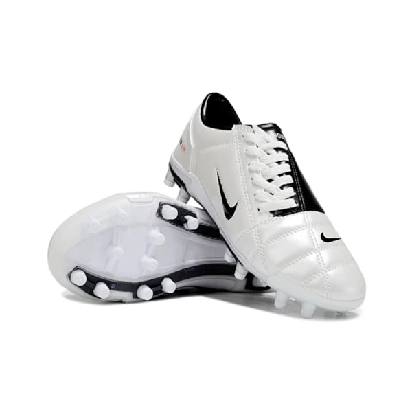 Nike Total 90 III Kids White and Black Firm Ground FG Football Boot