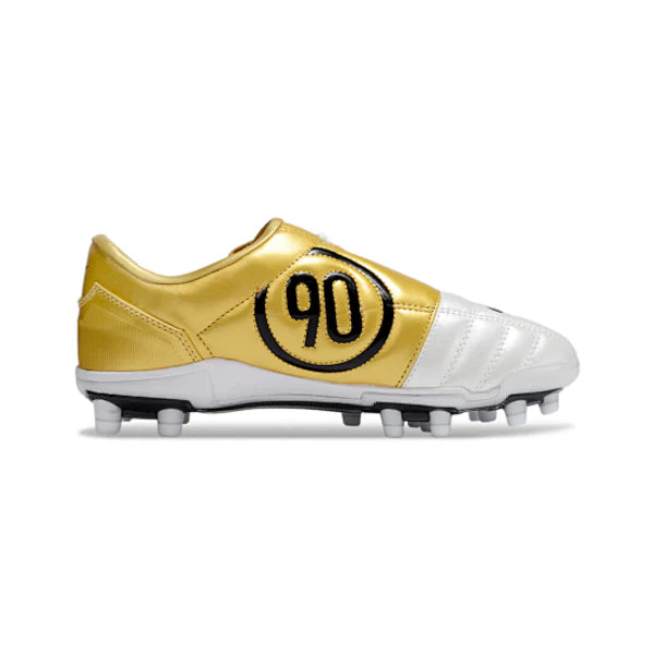 Nike Total 90 III Kids White and Gold Firm Ground FG Football Boot