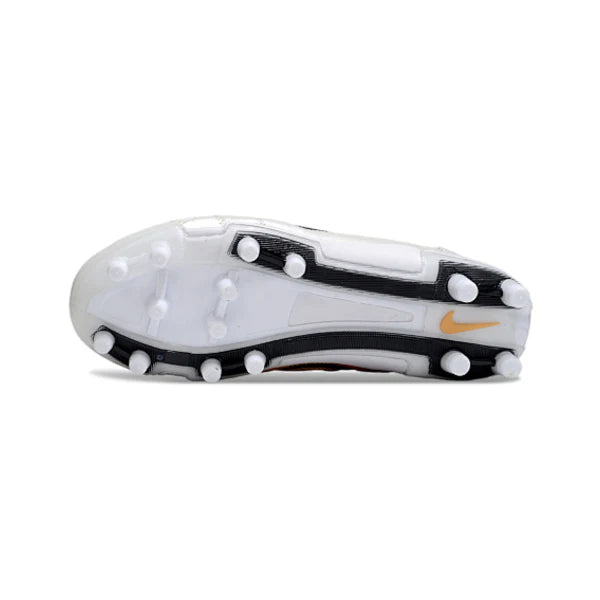 Nike Total 90 III Kids White and Gold Firm Ground FG Football Boot