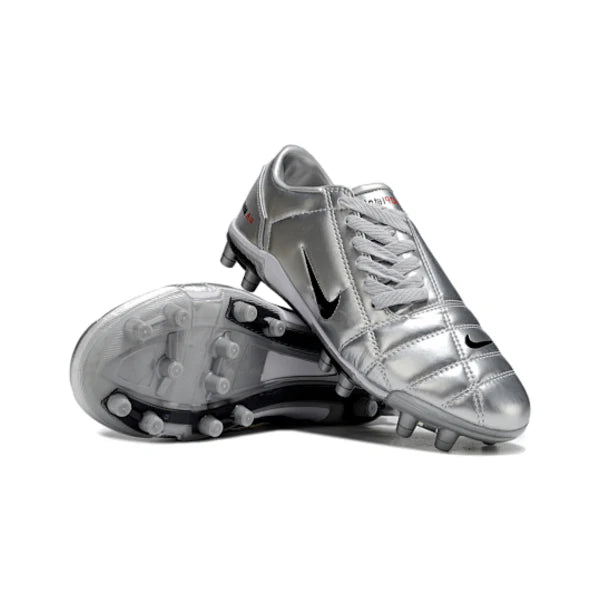 Nike Total 90 III Silver Firm Ground FG Kids Football Boot
