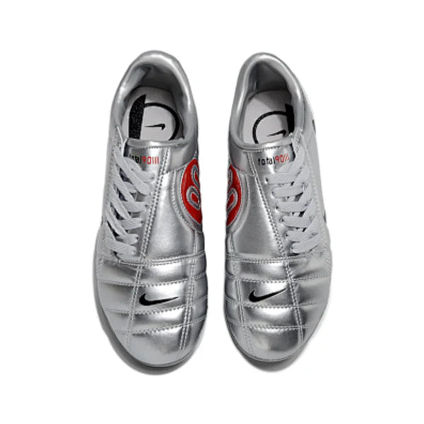 Nike Total 90 III Silver Firm Ground FG Kids Football Boot
