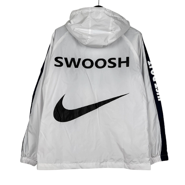 Nike White Grey and Blue Windbreaker Jacket