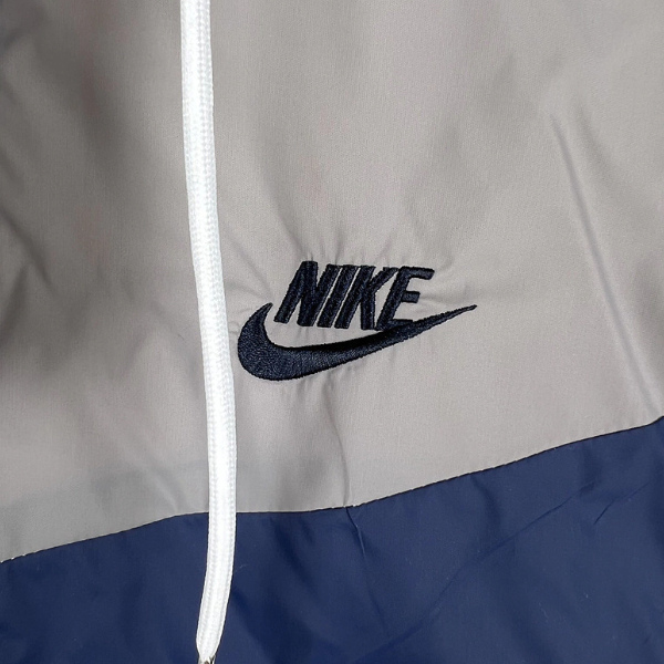 Nike White Grey and Blue Windbreaker Jacket