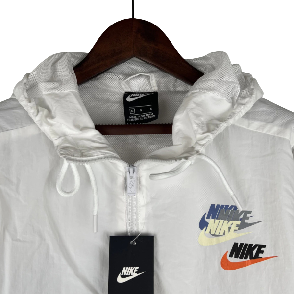 Nike White Windbreaker Jacket