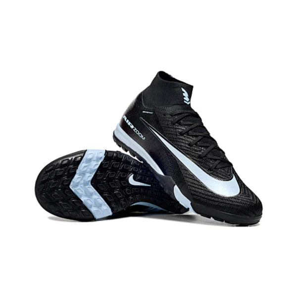 Nike Zoom Mercurial Superfly 10 Elite Black and White Turf TF Kids Football Boot