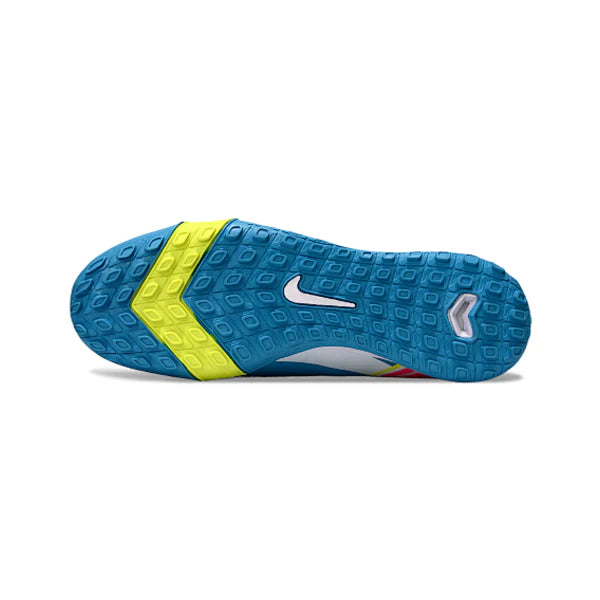 Nike Zoom Mercurial Superfly 10 Elite Blue and Yellow Turf TF Kids Football Boot
