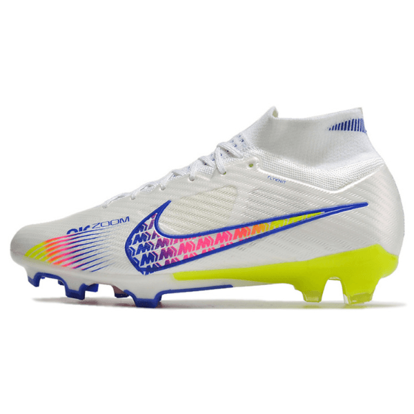 Nike Zoom Mercurial Superfly 9 Elite White and Colorful FG