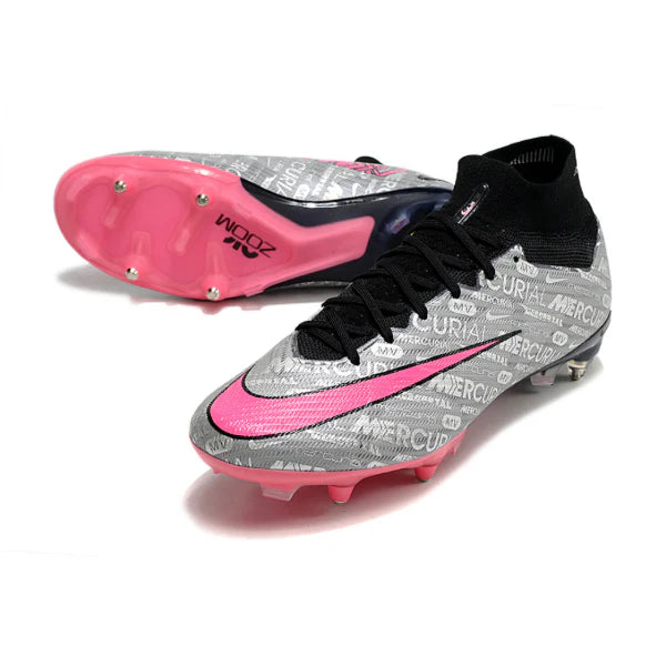 Nike Zoom Mercurial Superfly 9 Elite Gray and Pink SG