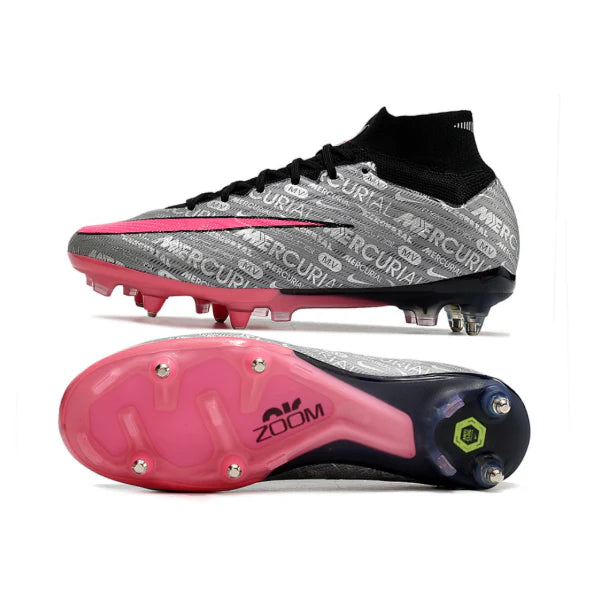 Nike Zoom Mercurial Superfly 9 Elite Gray and Pink SG
