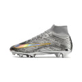Nike Zoom Mercurial Superfly 9 Elite Silver Firm Ground FG Kids Football Boot