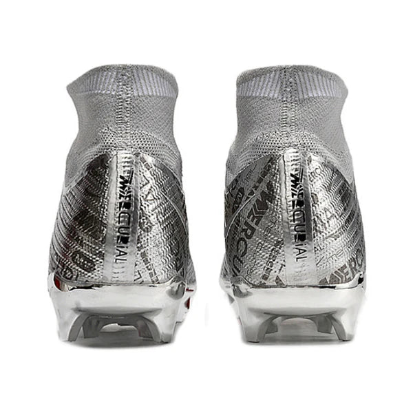 Nike Zoom Mercurial Superfly 9 Elite Silver Firm Ground FG Kids Football Boot