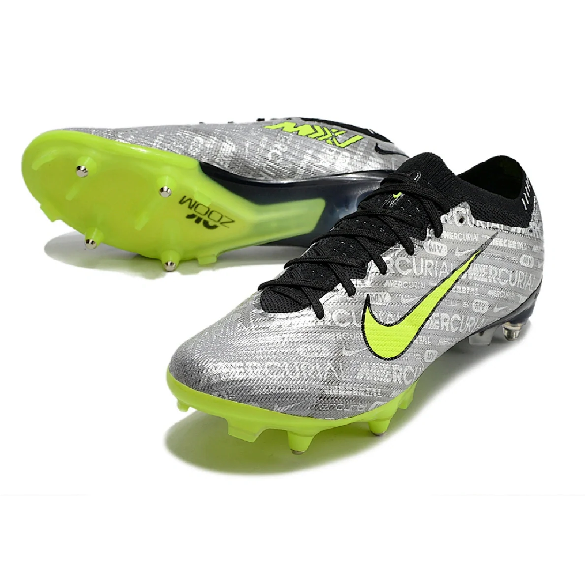 Nike Zoom Mercurial Vapor 15 Elite SG Gray and Green