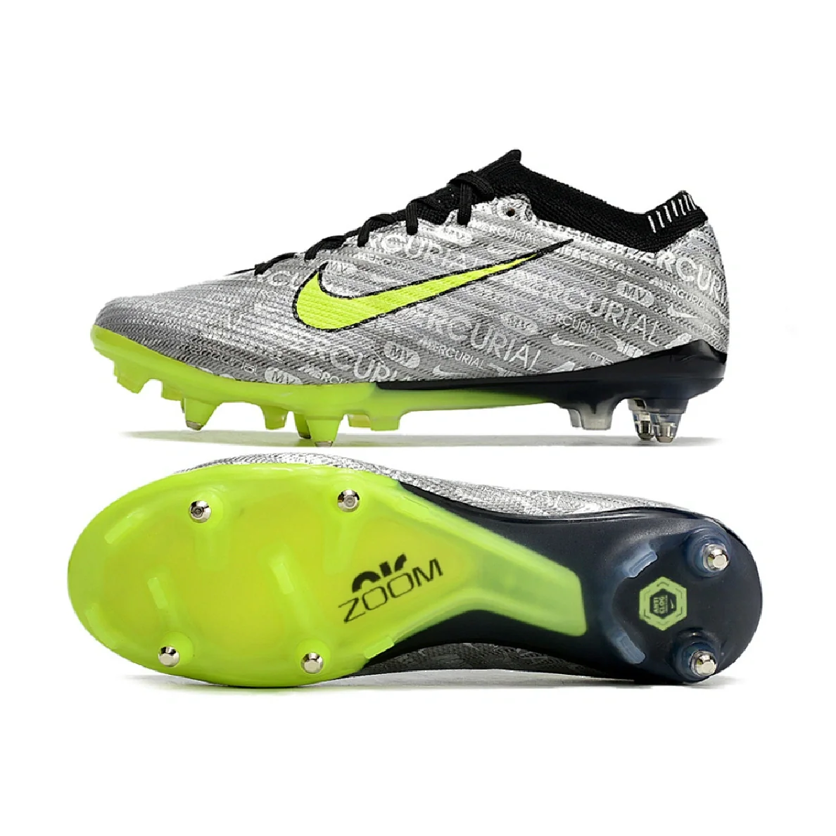 Nike Zoom Mercurial Vapor 15 Elite SG Gray and Green
