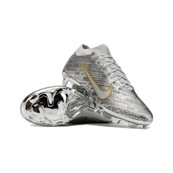 Nike Zoom Mercurial Vapor 15 Elite Silver Firm Ground FG Kids Football Boot