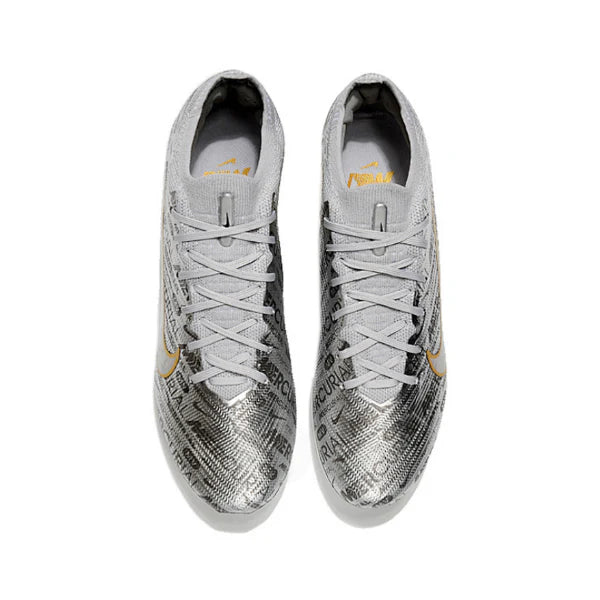 Nike Zoom Mercurial Vapor 15 Elite Silver Firm Ground FG Kids Football Boot