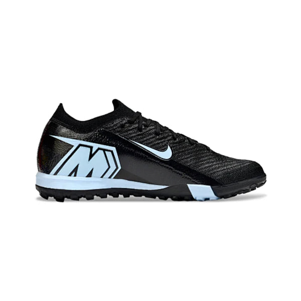 Nike Zoom Mercurial Vapor 16 Elite Black and White Kids Turf TF Football Boot