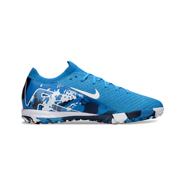 Nike Zoom Mercurial Vapor 16 Elite Kids Blue and White Turf TF Football Boot