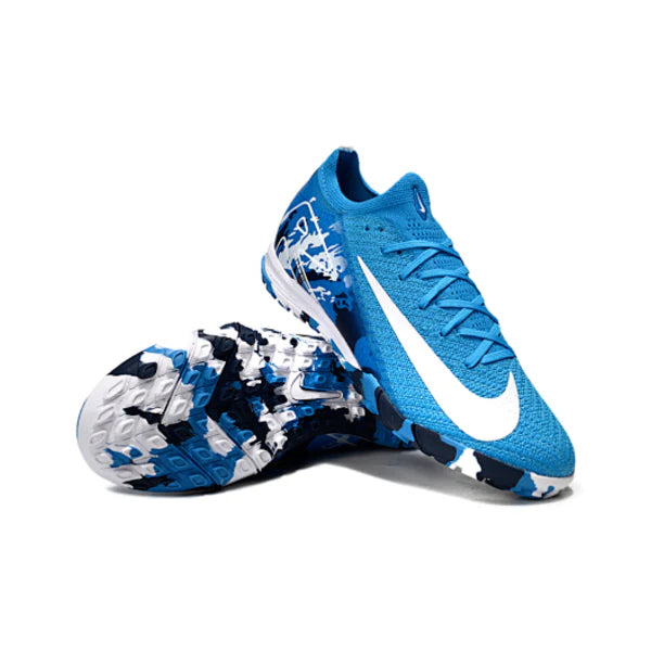 Nike Zoom Mercurial Vapor 16 Elite Kids Blue and White Turf TF Football Boot