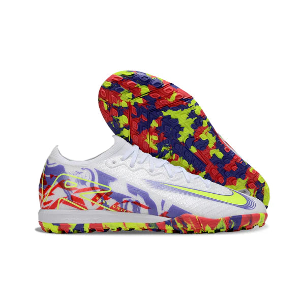 Nike Zoom Mercurial Vapor 16 Elite Kids Turf TF Football Boot White Purple and Red