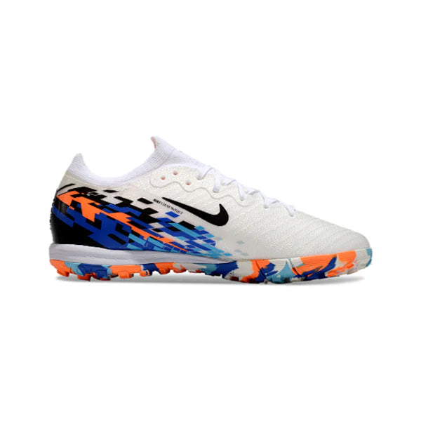 Nike Zoom Mercurial Vapor 16 Elite Kids White and Blue Turf TF Football Boot