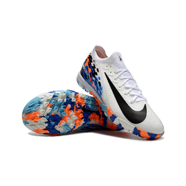 Nike Zoom Mercurial Vapor 16 Elite Kids White and Blue Turf TF Football Boot