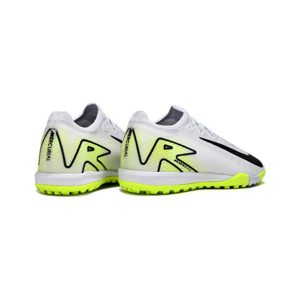 Nike Zoom Mercurial Vapor 16 Elite Kids White and Green Turf TF Football Boot