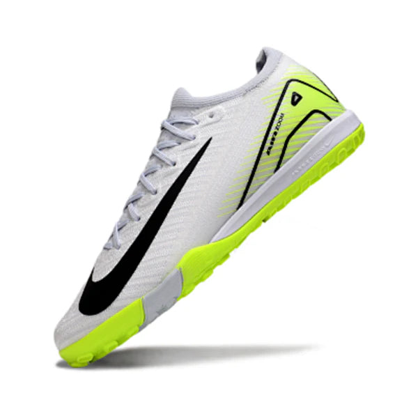 Nike Zoom Mercurial Vapor 16 Elite Kids White and Green Turf TF Football Boot