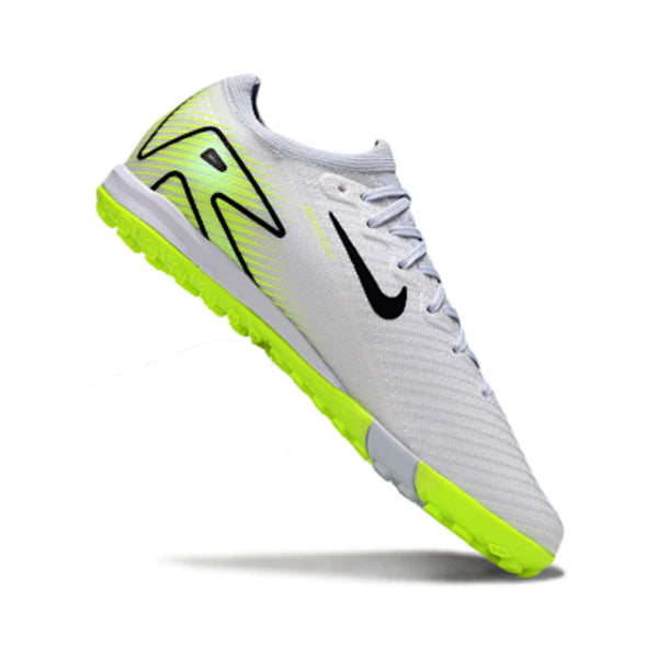 Nike Zoom Mercurial Vapor 16 Elite Kids White and Green Turf TF Football Boot