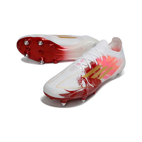 Adidas F50 Primeknit Elite White, Golden and Red SG