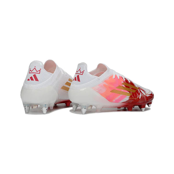 Adidas F50 Primeknit Elite White, Golden and Red SG