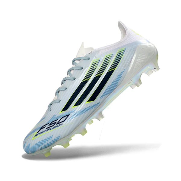 Adidas F50 Elite Light Blue, White and Black FG