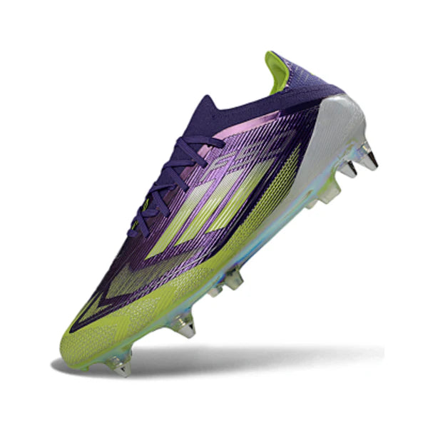 Adidas F50 Primeknit Elite Green, Purple and White SG