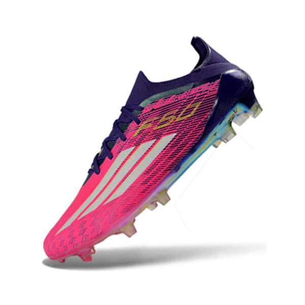 Adidas F50 Primeknit Elite Pink, White and Blue FG
