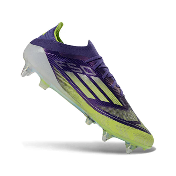 Adidas F50 Primeknit Elite Green, Purple and White SG