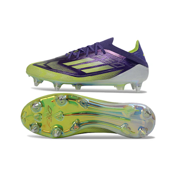 Adidas F50 Primeknit Elite Green, Purple and White SG