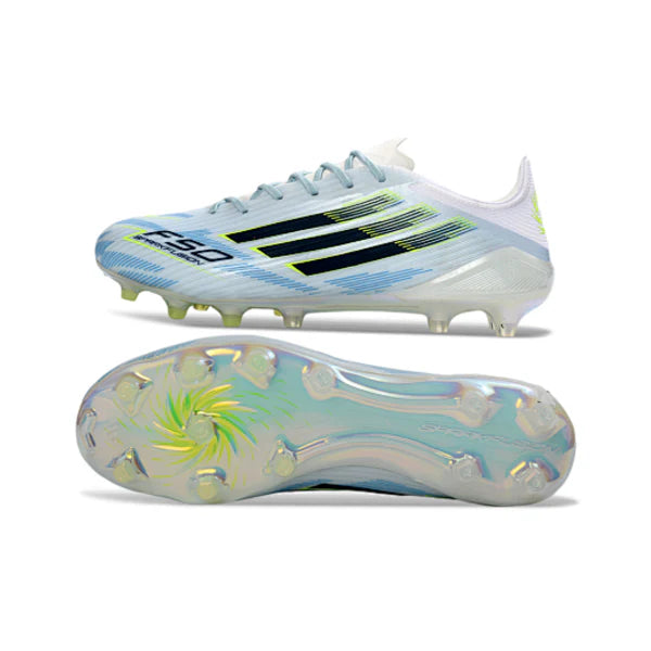 Adidas F50 Elite Light Blue, White and Black FG