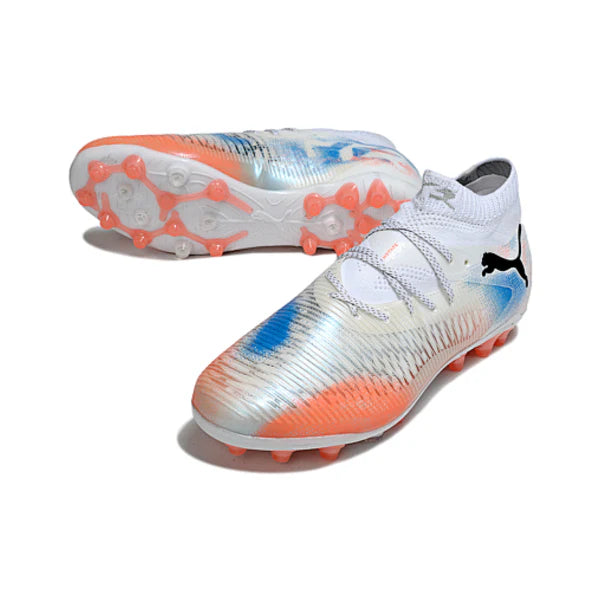 Puma Future 8 White Orange and Blue AG