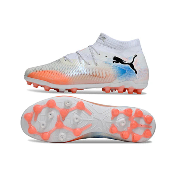 Puma Future 8 White Orange and Blue AG