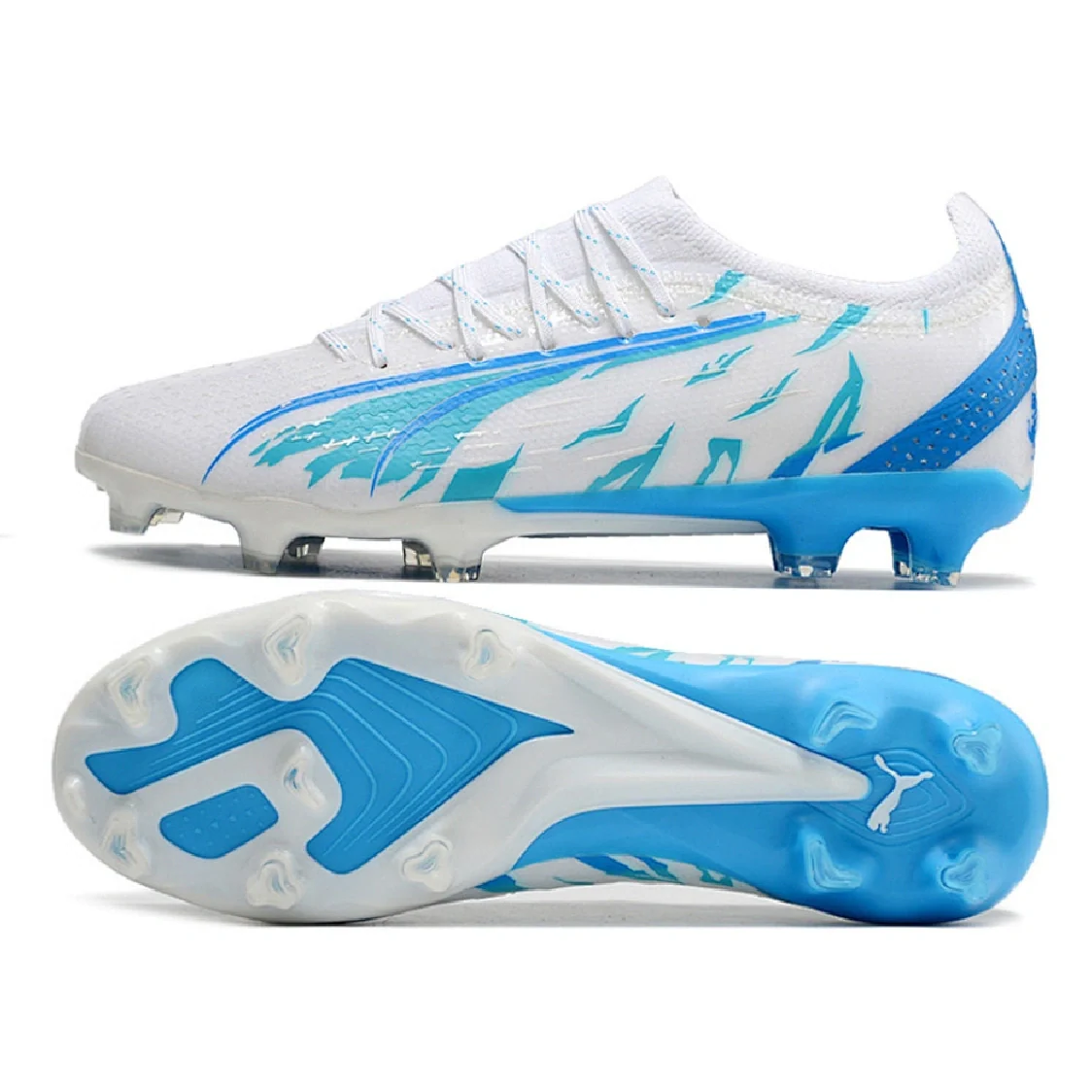 Puma Ultra Ultimate White and Blue FG