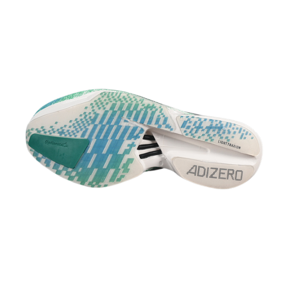Adidas Adizero Adios Pro 4 Black White Green and Blue Running Shoes