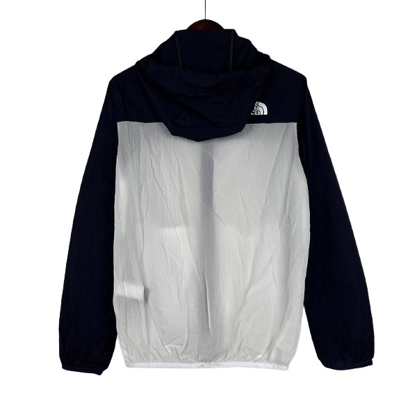 The North Face Blue and White Windbreaker Jacket