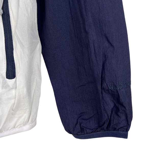 The North Face Blue and White Windbreaker Jacket